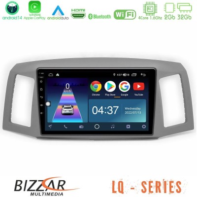 Bizzar LQ Series 4Core Android14 2+32GB Jeep Grand Cherokee 2005-2007 Navigation Multimedia Tablet 10