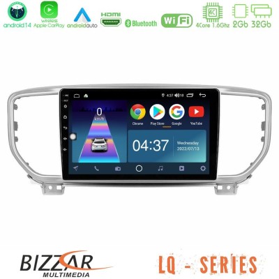 Bizzar LQ Series 4Core Android14 2+32GB Kia Sportage 2018-2021 Navigation Multimedia Tablet 9