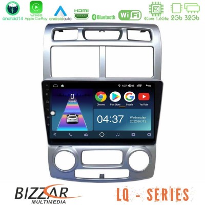 Bizzar LQ Series 4Core Android14 2+32GB Kia Sportage 2005-2008 Navigation Multimedia Tablet 9