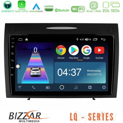 Bizzar LQ Series 4Core Android14 2+32GB Mercedes SLK Class Navigation Multimedia Tablet 9
