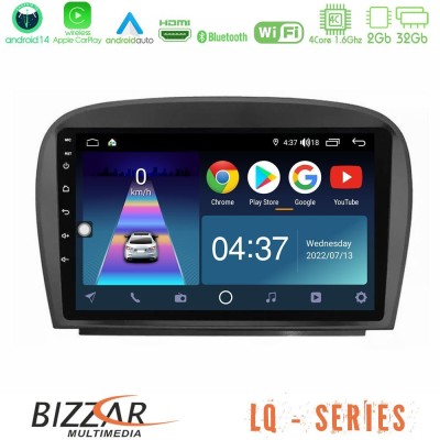 Bizzar LQ Series 4Core Android14 2+32GB Mercedes SL Class 2005-2011 Navigation Multimedia Tablet 9