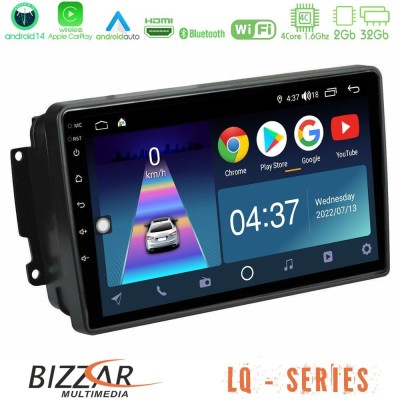 Bizzar LQ Series 4Core Android14 2+32GB Mercedes C/CLK/G Class (W203/W209) Navigation Multimedia Tablet 9