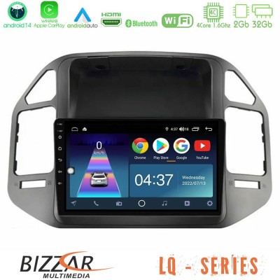 Bizzar LQ Series 4Core Android14 2+32GB Mitsubishi Pajero 2002-2006 Navigation Multimedia Tablet 9