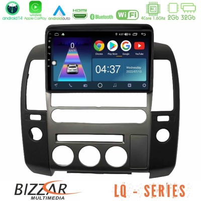 Bizzar LQ Series 4Core Android14 2+32GB  Nissan Navara D40 2006-2012 (με εργ.οθόνη) Navigation Multimedia Tablet 9