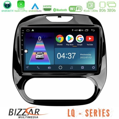 Bizzar LQ Series 4Core Android14 2+32GB Renault Captur 2013-2019 (Manual AC) Navigation Multimedia Tablet 9