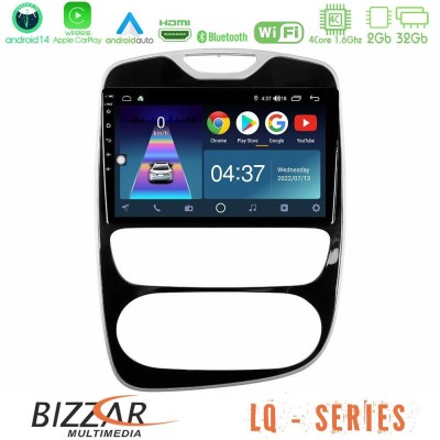 Bizzar LQ Series 4Core Android14 2+32GB Renault Clio 2016-2019 Navigation Multimedia Tablet 10