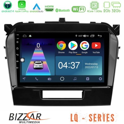 Bizzar LQ Series 4Core Android14 2+32GB Suzuki Vitara 2015-2024 Navigation Multimedia Tablet 9