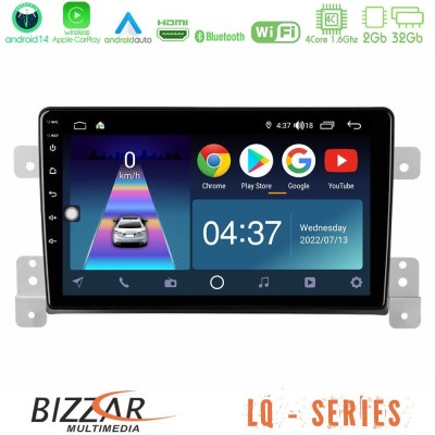 Bizzar LQ Series 4Core Android14 2+32GB Suzuki Grand Vitara Navigation Multimedia Tablet 9