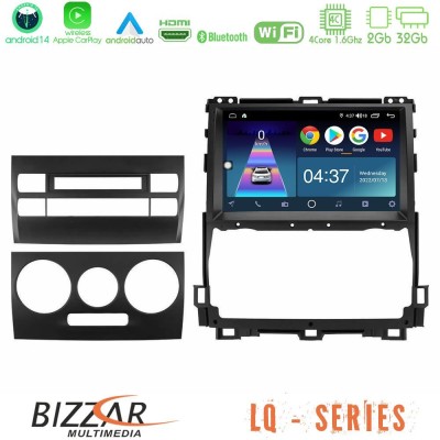 Bizzar LQ Series 4Core Android14 2+32GB Toyota Land Cruiser J120 2002-2009 Navigation Multimedia Tablet 9