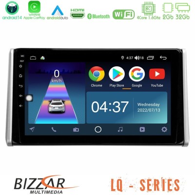 Bizzar LQ Series 4Core Android14 2+32GB Toyota RAV4 2019-2023 Navigation Multimedia Tablet 10