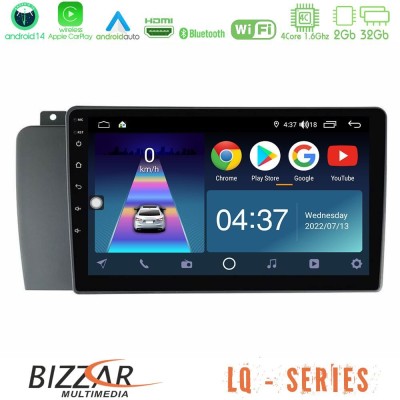 Bizzar LQ Series 4Core Android14 2+32GB Volvo S60 2004-2009 Navigation Multimedia Tablet 9