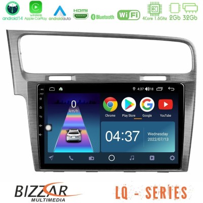 Bizzar LQ Series 4Core Android14 2+32GB VW GOLF 7 Navigation Multimedia Tablet 10