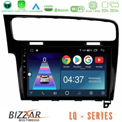 Bizzar LQ Series 4Core Android14 2+32GB VW GOLF 7 Navigation Multimedia Tablet 10