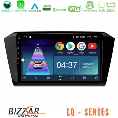 Bizzar LQ Series 4Core Android14 2+32GB VW Passat Navigation Multimedia Tablet 10