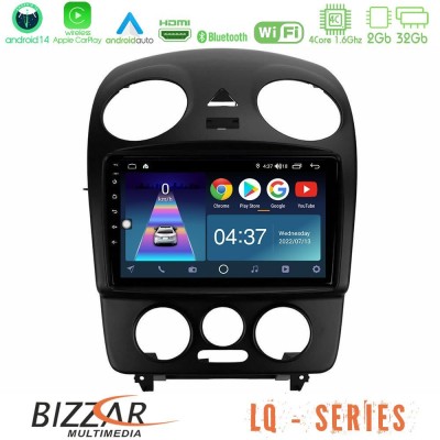 Bizzar LQ Series 4Core Android14 2+32GB VW Beetle Navigation Multimedia Tablet 9