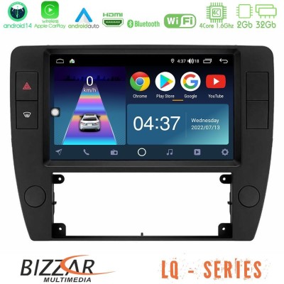 Bizzar LQ Series 4Core Android14 2+32GB VW Passat B5 2001-2005 Navigation Multimedia Tablet 9