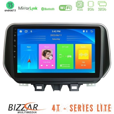 Bizzar 4T Series Hyundai Tucson 2019-> 4Core Android13 2+32GB Navigation Multimedia Tablet 9