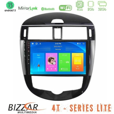 Bizzar 4T Series Nissan Pulsar 2015-2018 4Core Android13 2+32GB Navigation Multimedia Tablet 9