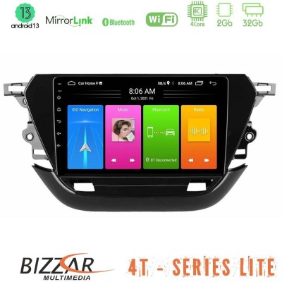 Bizzar 4T Series Opel Corsa F 2019-2023 4Core Android13 2+32GB Navigation Multimedia Tablet 9