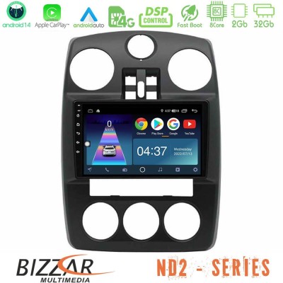 Bizzar ND2 Series 8Core Android14 2+32GB  Chrysler PT-Cruiser 2000-2005 Navigation Multimedia Tablet 9