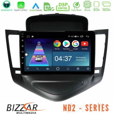 Bizzar ND2 Series 8Core Android14 2+32GB     Chevrolet Cruze 2009-2012 Navigation Multimedia Tablet 9
