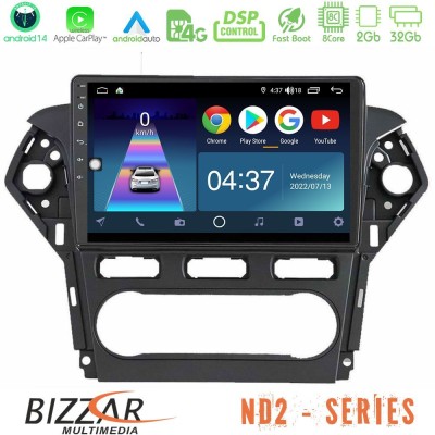 Bizzar ND2 Series 8Core Android14 2+32GB  Ford Mondeo 2011-2014 Navigation Multimedia Tablet 9