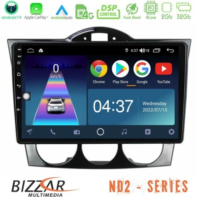 Bizzar ND2 Series 8Core Android14 2+32GB  Mazda RX8 2003-2008 Navigation Multimedia Tablet 9