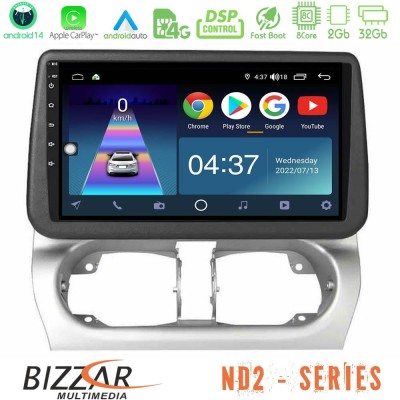Bizzar ND2 Series 8Core Android14 2+32GB  Opel Corsa C/Combo C Navigation Multimedia Tablet 9