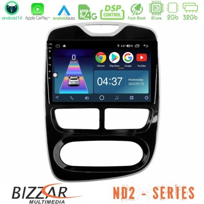 Bizzar ND2 Series 8Core Android14 2+32GB  Renault Clio 2012-2016 Navigation Multimedia Tablet 10