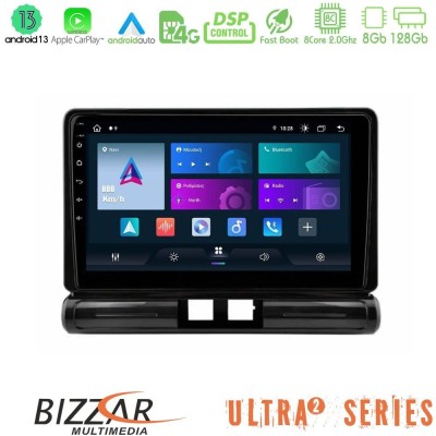 Bizzar Ultra Series Citroen C3 2016-> 8core Android13 8+128GB Navigation Multimedia Tablet 9