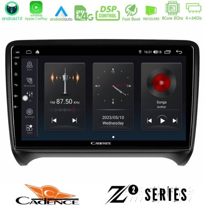 Cadence Z2 Series 8Core Android14 4+64GB  Audi TT B7 Navigation Multimedia Tablet 9