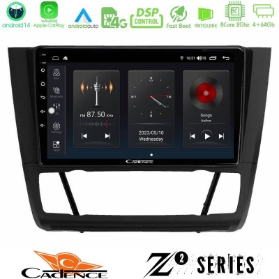 Cadence Z2 Series 8Core Android14 4+64GB  BMW 1Series  E81/E82/E87/E88 (AUTO A/C) Navigation Multimedia Tablet 9