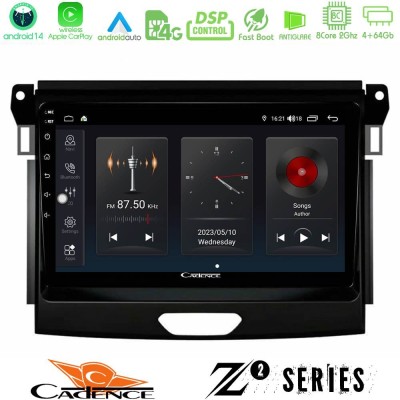Cadence Z2 Series 8Core Android14 4+64GB  Ford Ranger 2017-2022 Navigation Multimedia Tablet 9