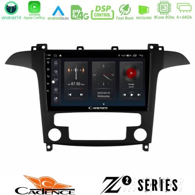 Cadence Z2 Series 8Core Android14 4+64GB  Ford S-Max 2006-2012 Navigation Multimedia Tablet 9