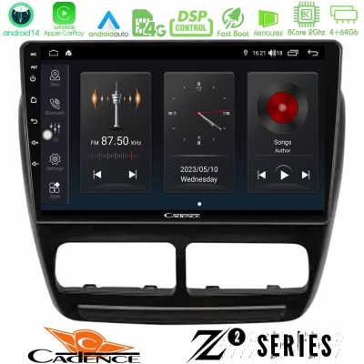 Cadence Z2 Series 8Core Android14 4+64GB  Fiat Doblo / Opel Combo 2010-2014 Navigation Multimedia Tablet 9