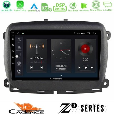 Cadence Z2 Series 8Core Android14 4+64GB  Fiat 500L Navigation Multimedia Tablet 10