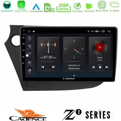 Cadence Z2 Series 8Core Android14 4+64GB  Honda Insight 2009-2015 Navigation Multimedia Tablet 9