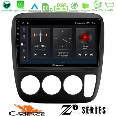Cadence Z2 Series 8Core Android14 4+64GB  Honda CRV 1997-2001 Navigation Multimedia Tablet 9