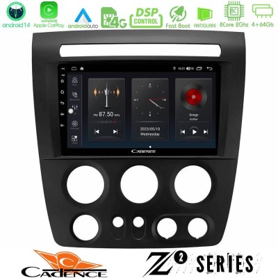 Cadence Z2 Series 8Core Android14 4+64GB  Hummer H3 2005-2009 Navigation Multimedia Tablet 9