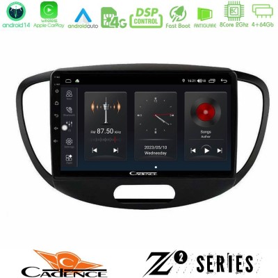 Cadence Z2 Series 8Core Android14 4+64GB  Hyundai i10 2008-2014 Navigation Multimedia Tablet 9