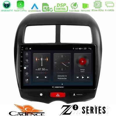 Cadence Z2 Series 8Core Android14 4+64GB  Mitsubishi ASX Navigation Multimedia Tablet 10