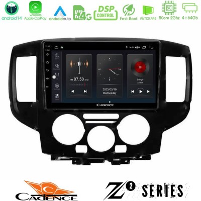 Cadence Z2 Series 8Core Android14 4+64GB  Nissan NV200 Navigation Multimedia Tablet 9