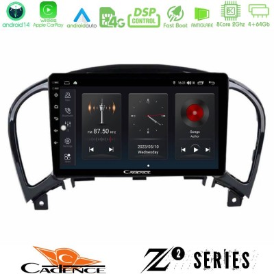 Cadence Z2 Series 8Core Android14 4+64GB  Nissan Juke Navigation Multimedia Tablet 9