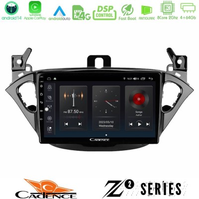 Cadence Z2 Series 8Core Android14 4+64GB  Opel Corsa E/Adam Navigation Multimedia Tablet 9