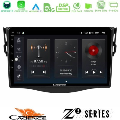 Cadence Z2 Series 8Core Android14 4+64GB  Toyota RAV4 Navigation Multimedia Tablet 9