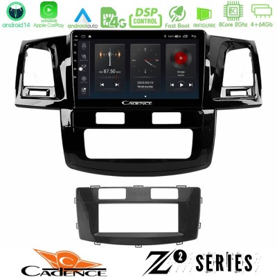 Cadence Z2 Series 8Core Android14 4+64GB  Toyota Hilux 2007-2016 Navigation Multimedia Tablet 9