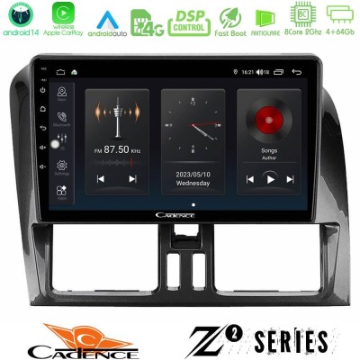 Cadence Z2 Series 8Core Android14 4+64GB  Volvo XC60 2009-2012 Navigation Multimedia Tablet 9