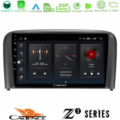 Cadence Z2 Series 8Core Android14 4+64GB  Volvo S80 1998-2006 Navigation Multimedia Tablet 9