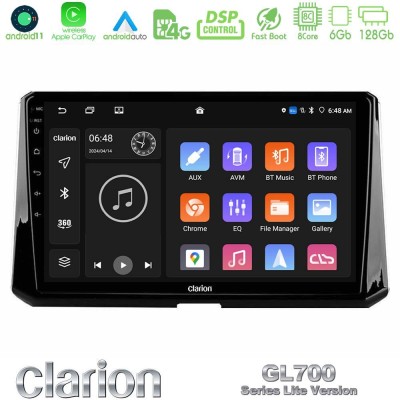 Clarion GL700 Lite Series 8Core Android11 6+128GB Toyota Corolla 2019-2022 Navigation Multimedia Tablet 10