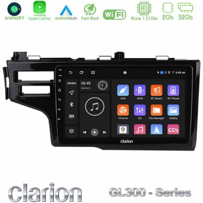 Clarion GL300 Series 4Core Android11 2+32GB Honda Jazz 2013-2020 Navigation Multimedia Tablet 9
